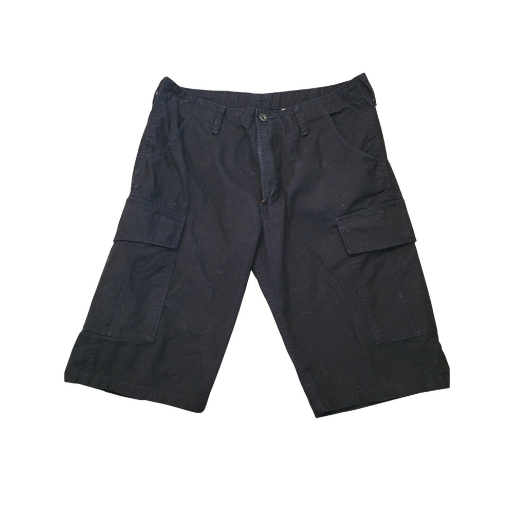 Levis‎ Mens Cargo Shorts Black 100% Cotton Relaxed Fit Utility Size 32